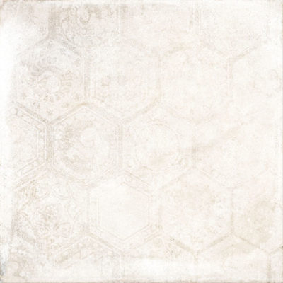 Carrelage imitation Soft Concrete Hexagon Beige. De couleur beige claire avec des motifs légers hexagonaux