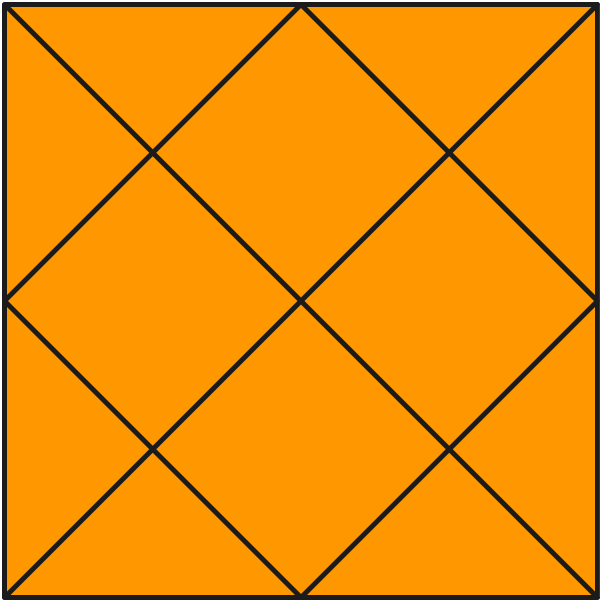 Schéma de pose de carrelage en diagonale